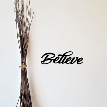 Metal Believe Sign | Believe Word | Rustic Word Art Sign | Wall Decor | Metal Art Sign | Inspirational Words | Christmas Believe Decor